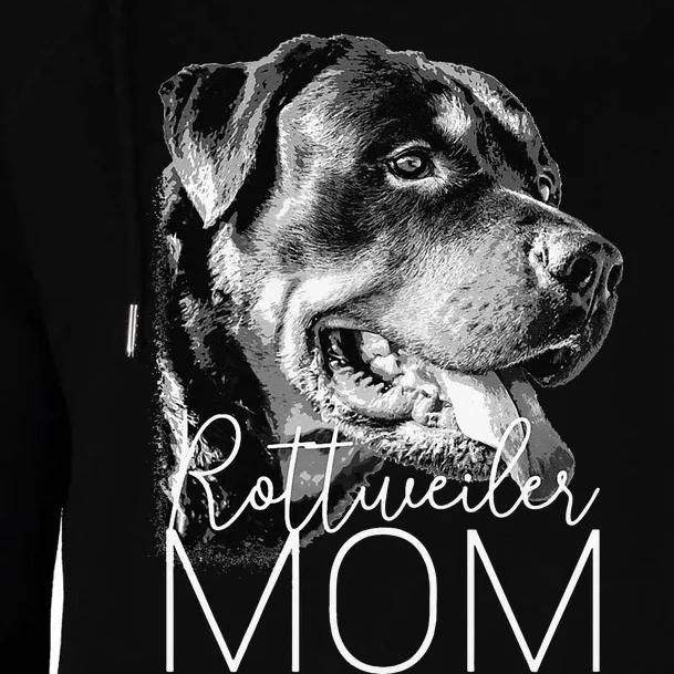 Rottweiler Mom Dog Womens Funnel Neck Pullover Hood