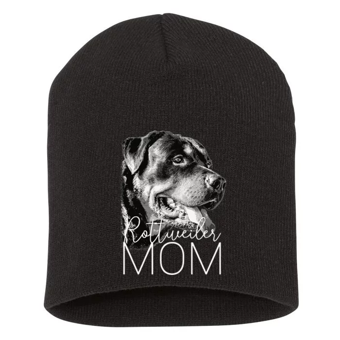 Rottweiler Mom Dog Short Acrylic Beanie