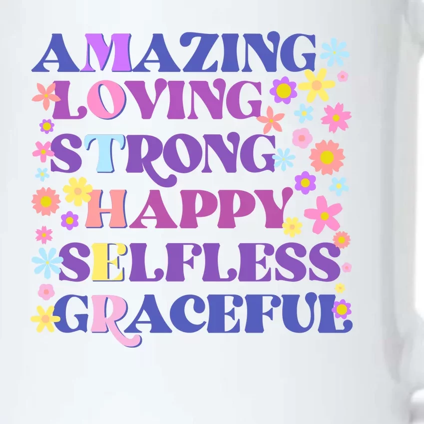 Retro Mother Day Amazing Loving Strong Happy Selfless Graceful Black Color Changing Mug