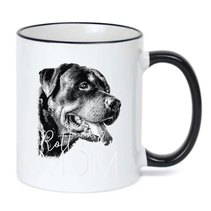 Rottweiler Mom Dog Mothers Day Gift Black Color Changing Mug