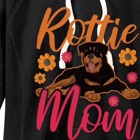 Rottie Mom Dog Owner Pet Mom Animal Lover Rottweiler Gift Women's Fleece Hoodie