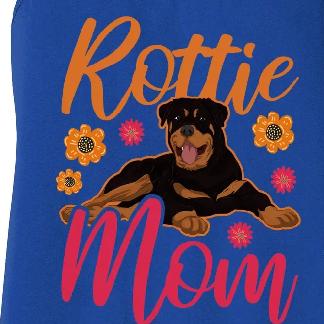 Rottie Mom Dog Owner Pet Mom Animal Lover Rottweiler Gift Women's Racerback Tank