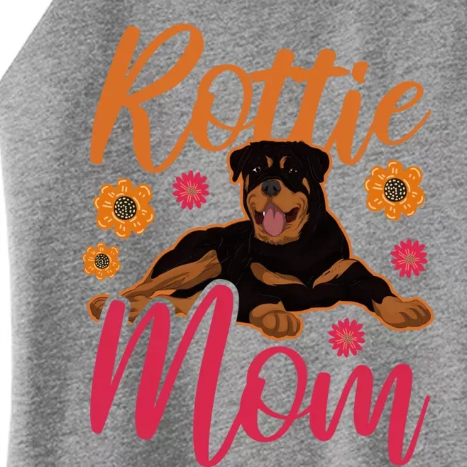 Rottie Mom Dog Owner Pet Mom Animal Lover Rottweiler Gift Women’s Perfect Tri Rocker Tank