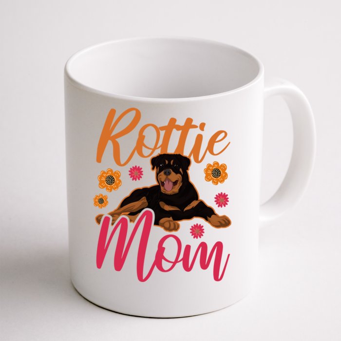 Rottie Mom Dog Owner Pet Mom Animal Lover Rottweiler Gift Front & Back Coffee Mug