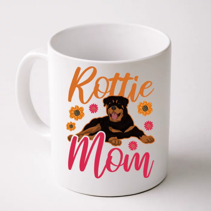 Rottie Mom Dog Owner Pet Mom Animal Lover Rottweiler Gift Front & Back Coffee Mug