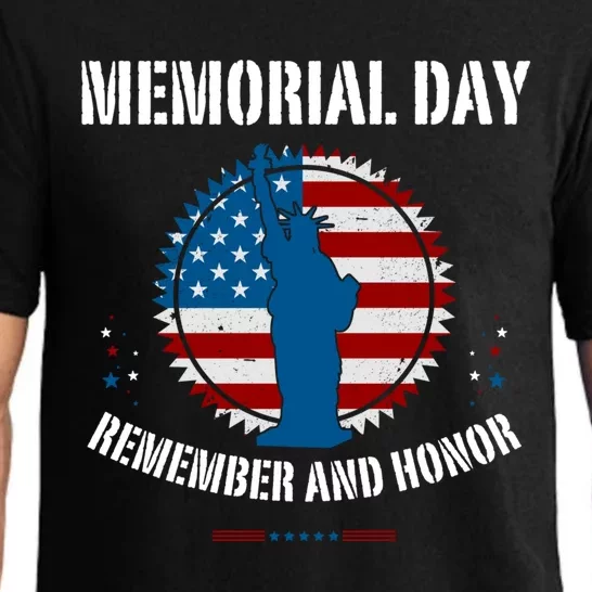 Retro Memorial Day Remember And Honor Veteran Usa Pajama Set