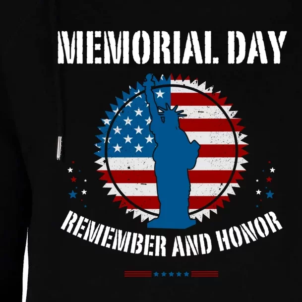 Retro Memorial Day Remember And Honor Veteran Usa Womens Funnel Neck Pullover Hood