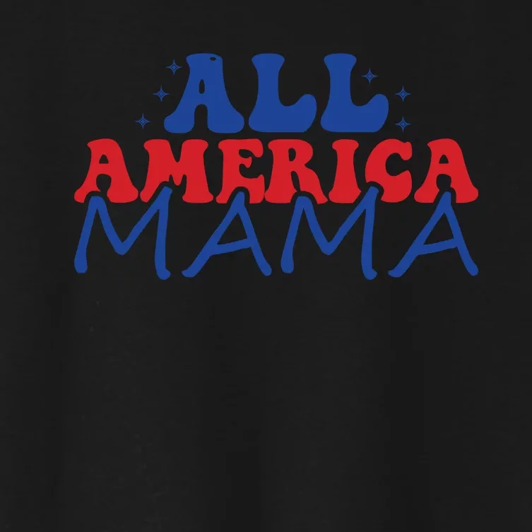 All America Mama Women's Crop Top Tee