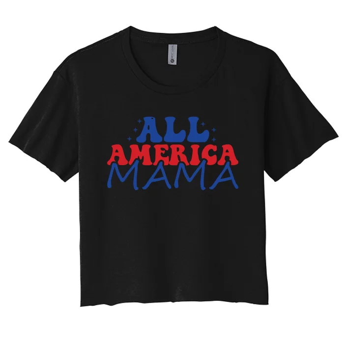 All America Mama Women's Crop Top Tee