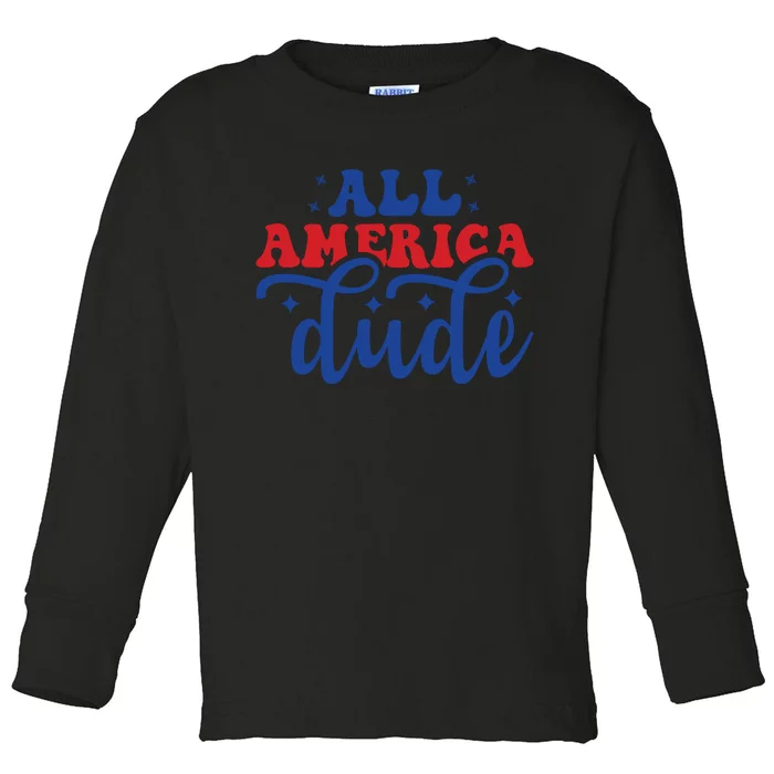 All American Dude Toddler Long Sleeve Shirt