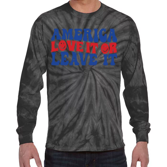 Retro Memorial Day , Ameri Tie-Dye Long Sleeve Shirt