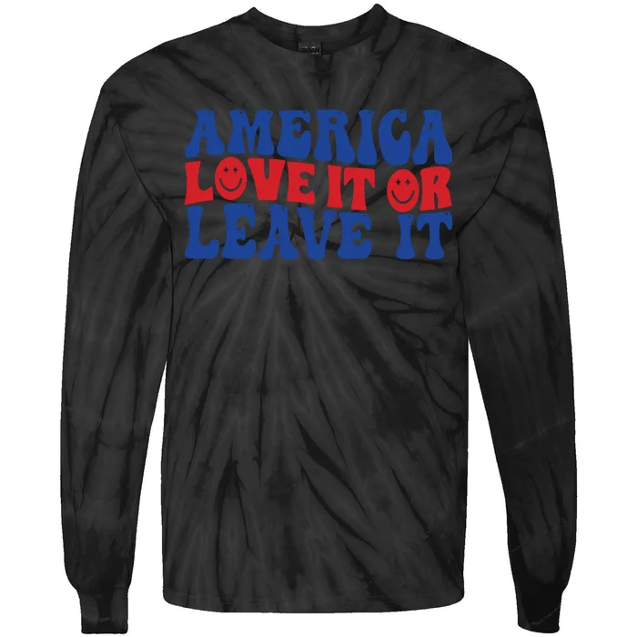 Retro Memorial Day , Ameri Tie-Dye Long Sleeve Shirt