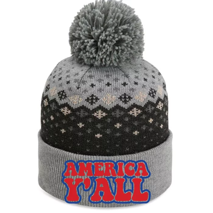 Retro Memorial Day America The Baniff Cuffed Pom Beanie