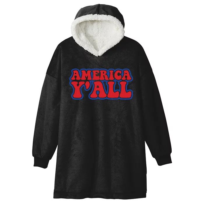 Retro Memorial Day America Hooded Wearable Blanket