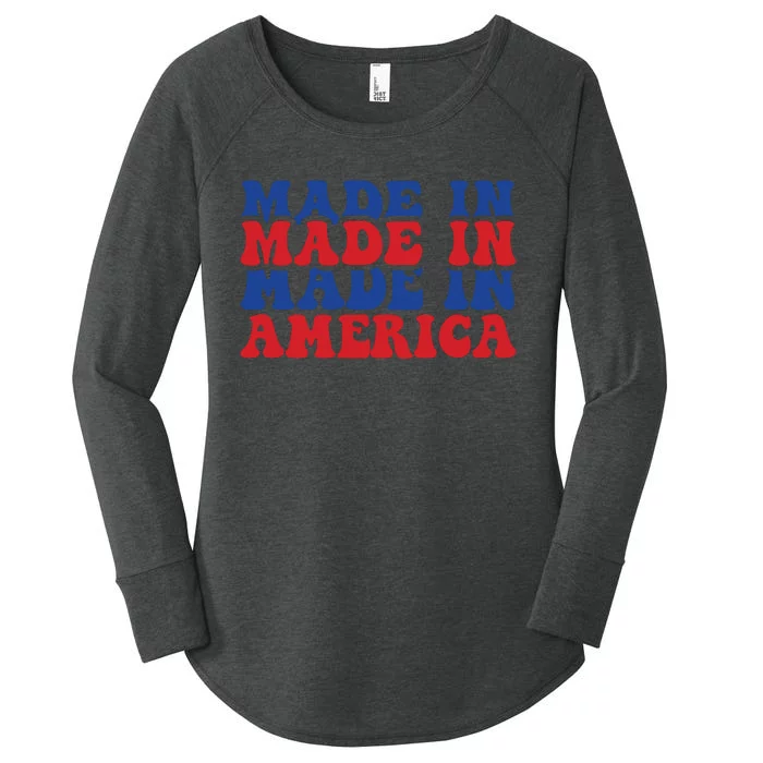 Retro Memorial Day Made In America Women's Perfect Tri Tunic Long Sleeve Shirt