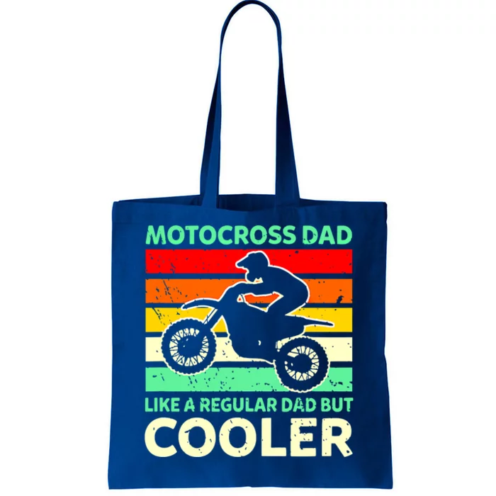 Retro Motocross Dad Like A Regular Dad But Cooler Meaningful Gift Tote Bag