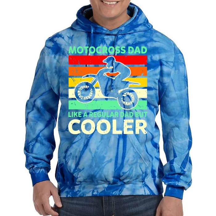 Retro Motocross Dad Like A Regular Dad But Cooler Meaningful Gift Tie Dye Hoodie