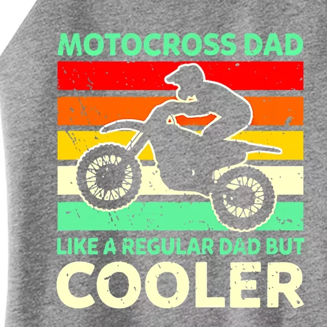 Retro Motocross Dad Like A Regular Dad But Cooler Meaningful Gift Women’s Perfect Tri Rocker Tank