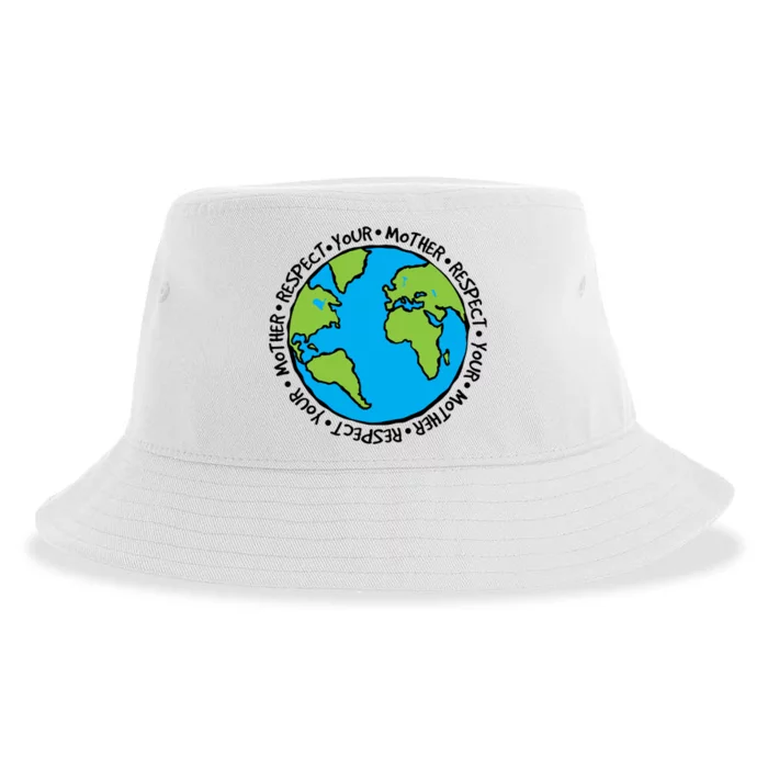 Respect Mother Earth Lover Environtalist Earth Day Cool Gift Sustainable Bucket Hat