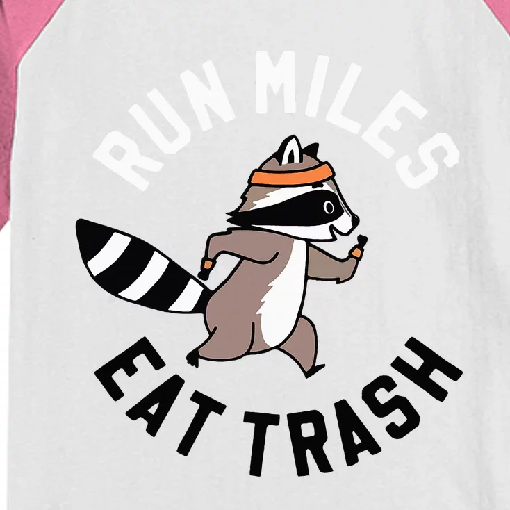 Run Miles Eat Trash Kids Colorblock Raglan Jersey