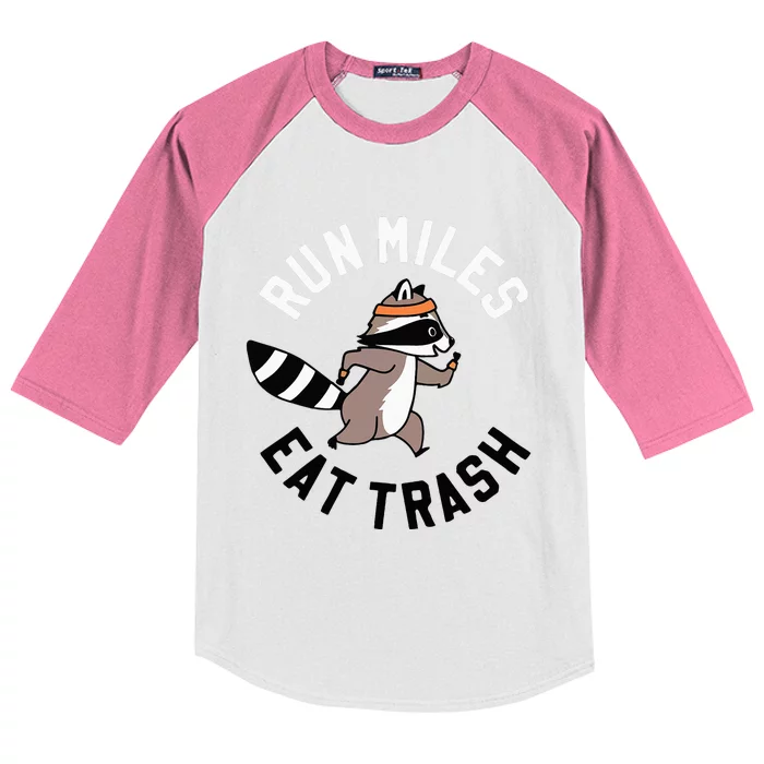 Run Miles Eat Trash Kids Colorblock Raglan Jersey