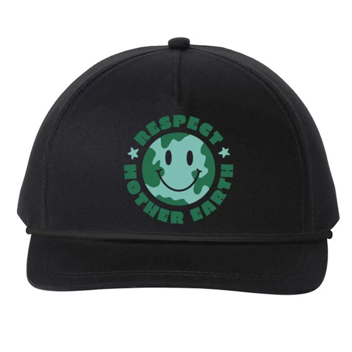 Respect Mother Earth Planet Snapback Five-Panel Rope Hat