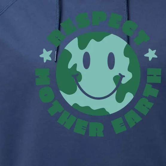 Respect Mother Earth Planet Performance Fleece Hoodie