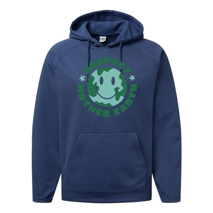 Respect Mother Earth Planet Performance Fleece Hoodie