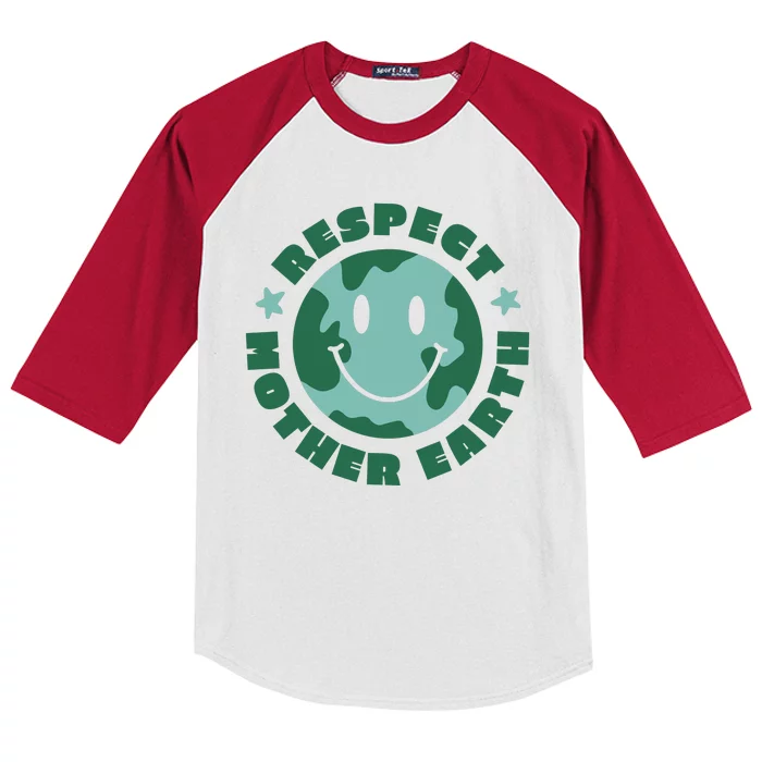 Respect Mother Earth Planet Kids Colorblock Raglan Jersey