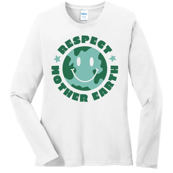 Respect Mother Earth Planet Ladies Long Sleeve Shirt