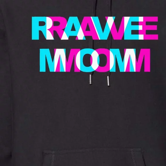 Rave Mom Edm Music Festival Mother Optical Illusion Trippy Premium Hoodie