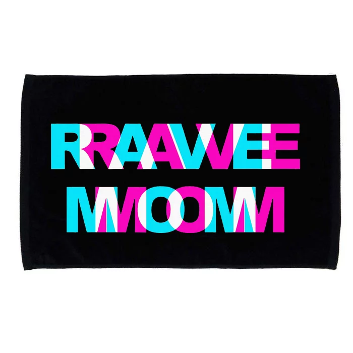 Rave Mom Edm Music Festival Mother Optical Illusion Trippy Microfiber Hand Towel