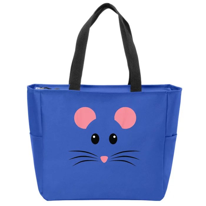 Rat Mouse Face Costume Funny Halloween Zip Tote Bag