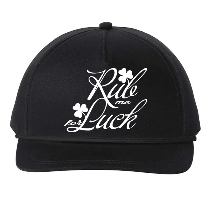 Rub Me For Luck Snapback Five-Panel Rope Hat