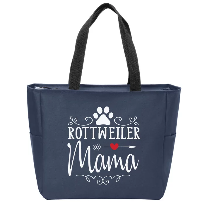 Rottweiler Mama Funny Rottweiler Lover Zip Tote Bag