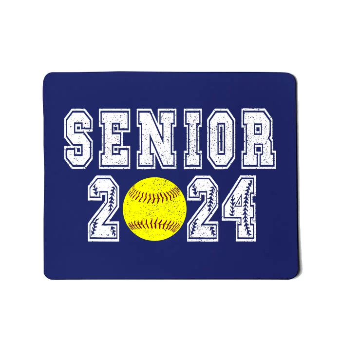 Retro Matching Family Softball Class Of 2024 Dad Mousepad