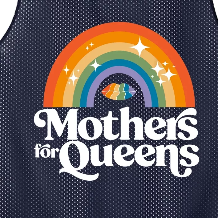 Rainbow Mothers For Queens Support Drag Is Not A Crime Mesh Reversible Basketball Jersey Tank