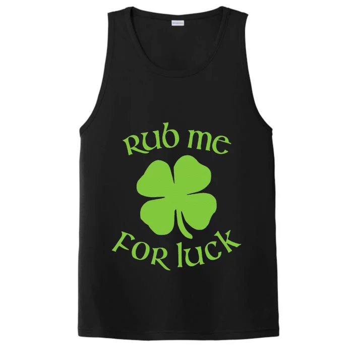 RUB ME FOR LUCK Funny St. Patrick's Day Performance Tank