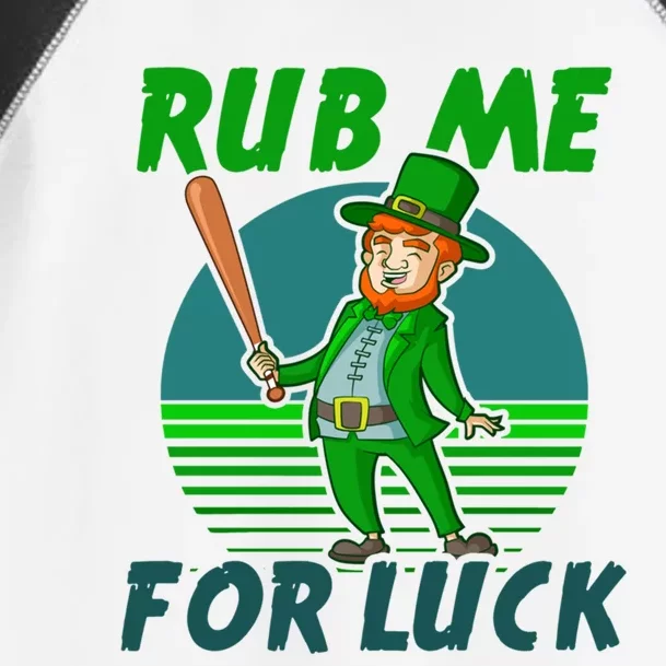 Rub Me For Luck Design St Patricks Baseball Funny Gift Toddler Fine Jersey T-Shirt