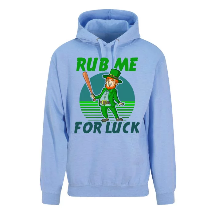 Rub Me For Luck Design St Patricks Baseball Cute Gift Unisex Surf Hoodie