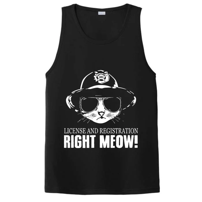 Right Meow Funny Performance Tank