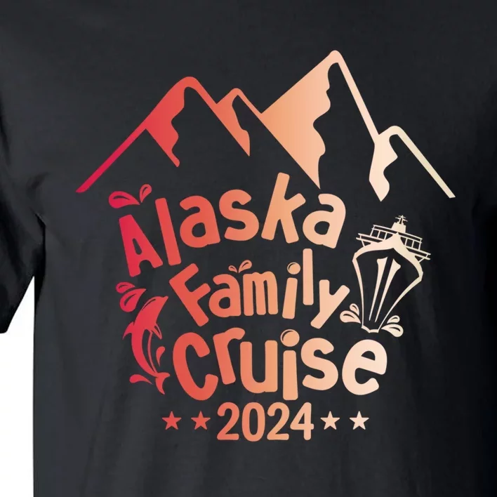 Retro Matching Family Friends Group Alaska Whale Cruise Tall T-Shirt