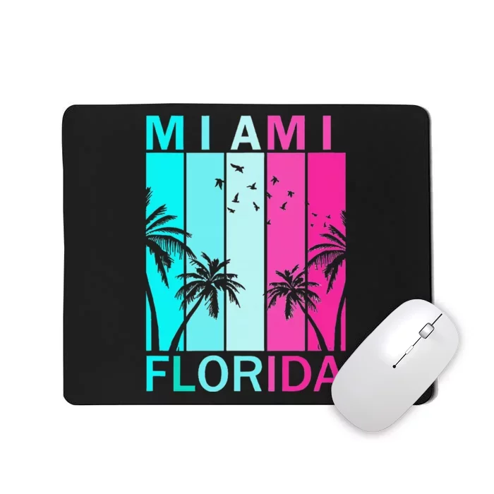 Retro Miami Florida Beach Souvenir Mousepad