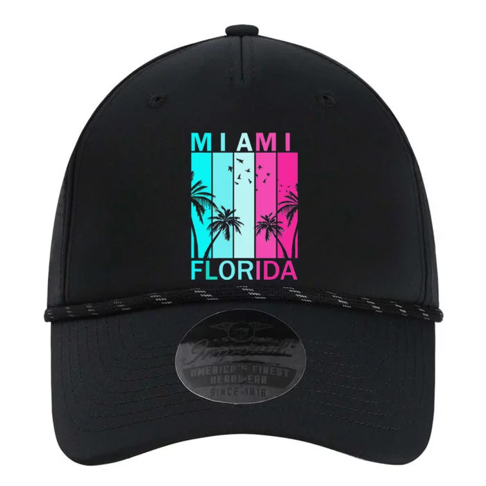 Retro Miami Florida Beach Souvenir Performance The Dyno Cap