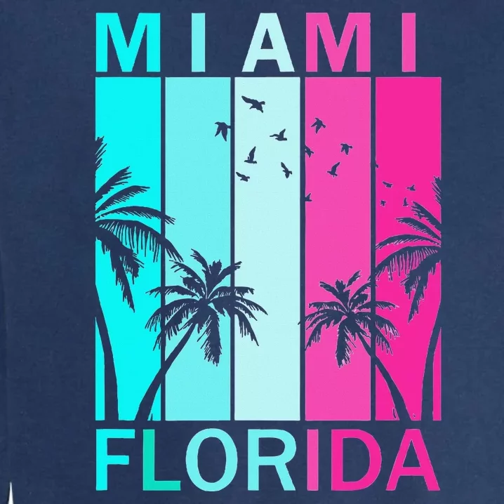 Retro Miami Florida Beach Souvenir Garment-Dyed Sweatshirt