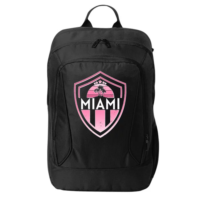 Retro Miami Florida Shield Badge Logo City Backpack