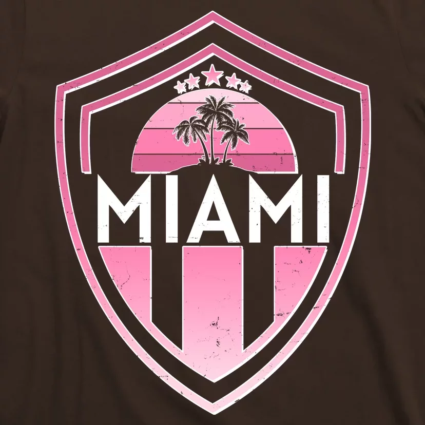 Retro Miami Florida Shield Badge Logo T-Shirt