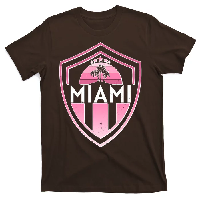 Retro Miami Florida Shield Badge Logo T-Shirt