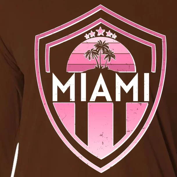 Retro Miami Florida Shield Badge Logo Cooling Performance Long Sleeve Crew