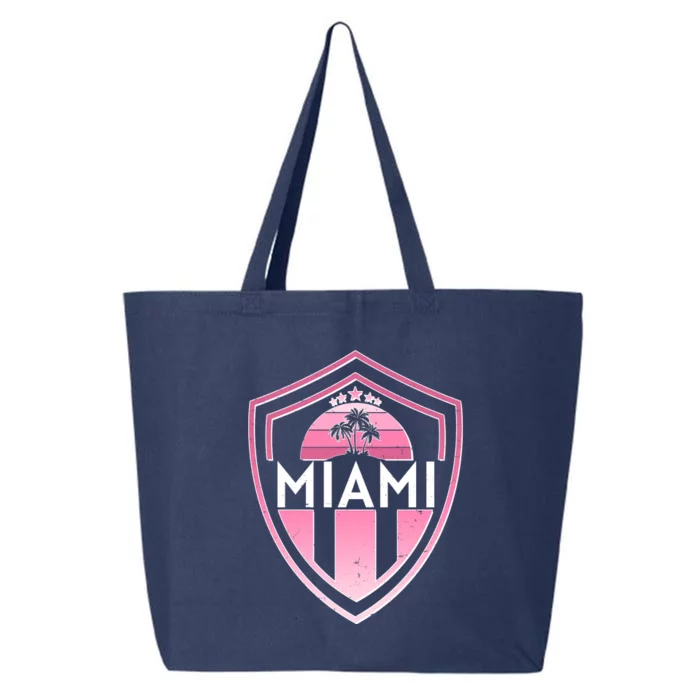 Retro Miami Florida Shield Badge Logo 25L Jumbo Tote